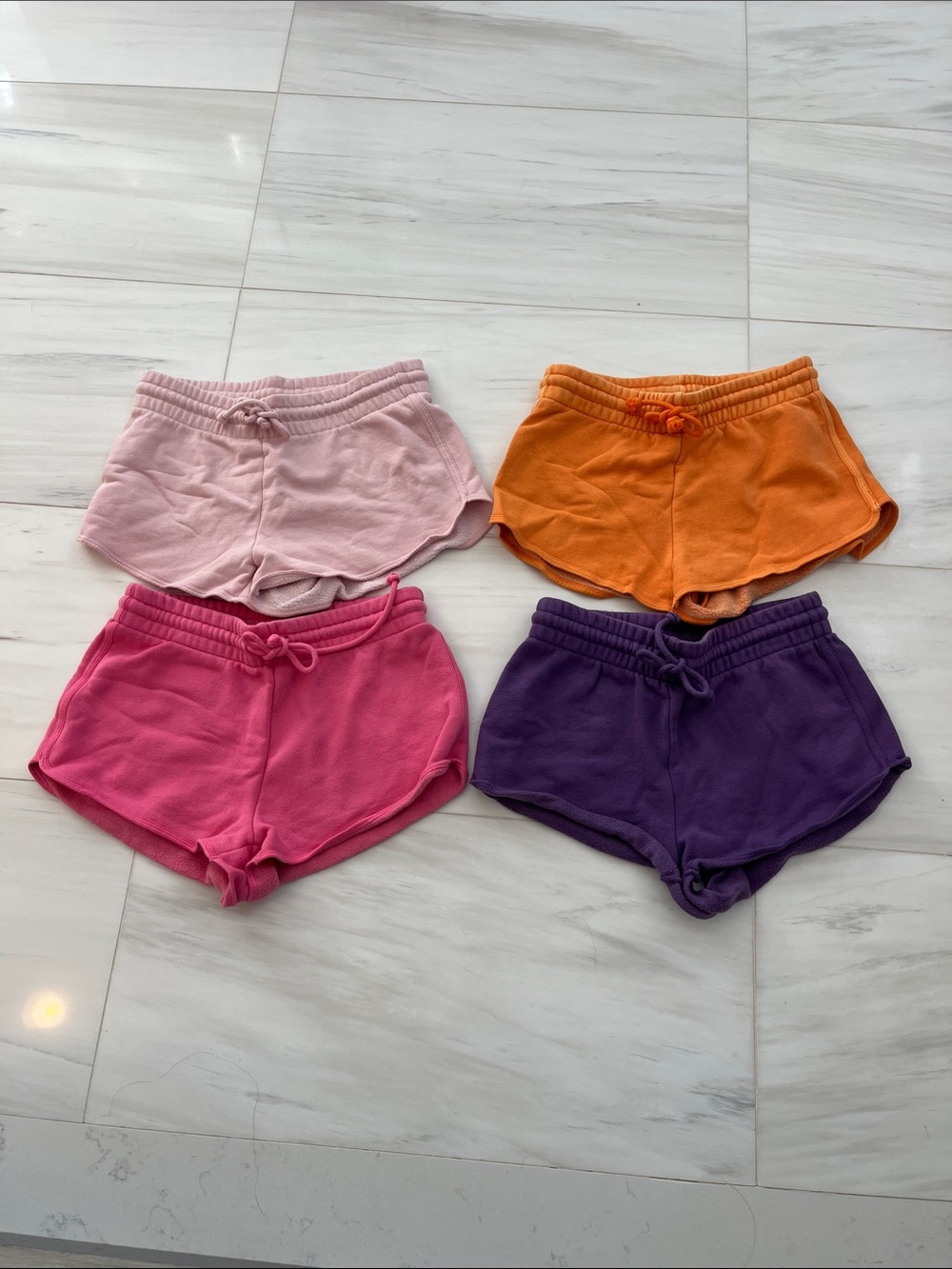 Aritzia TNA Boyfriend Fit Drawstring Shorts - Pink, Orange, Hot Pink, Purple